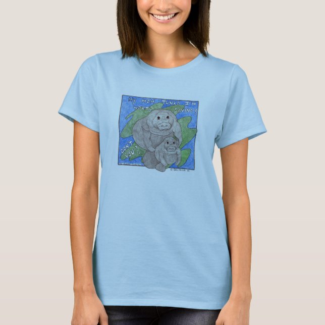 Min mammafunderare mig förmiddagvärdbesparing tee shirt (Framsida)
