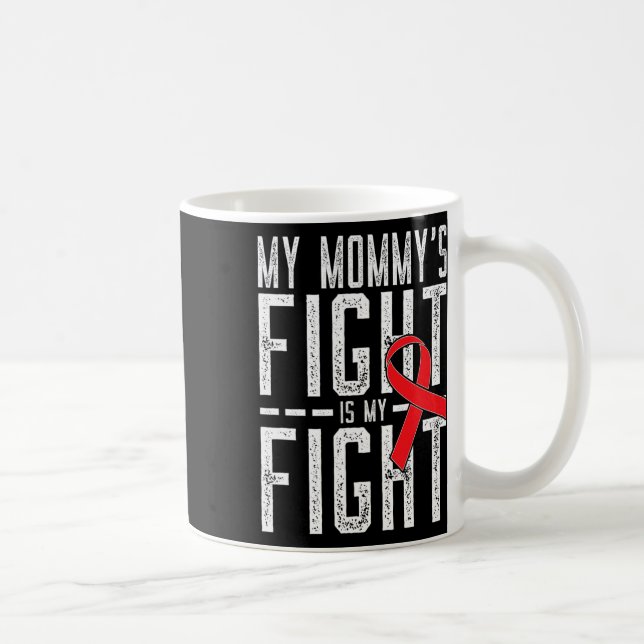 Min mammas kamp är min kamp Blodcancer medvetenhet Kaffemugg (Höger)