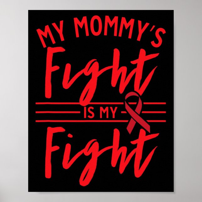 Min mammas kamp är min kamp Blodcancer medvetenhet Poster (Framsidan)
