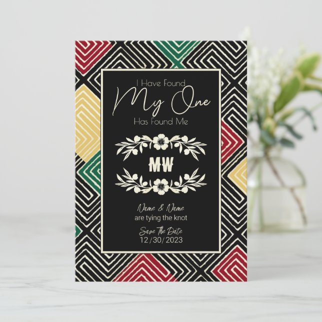 MIN MAN HAR FÅTT UTVECKLING I Afrika Bröllop Spara Datumet (Stående Fram)