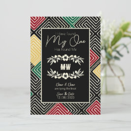 MIN MAN HAR FÅTT UTVECKLING I Afrika Bröllop Spara Datumet