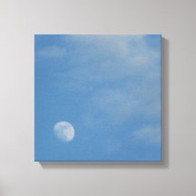 Min Måne-dagtid - Premium Wrapped Canvas Gloss