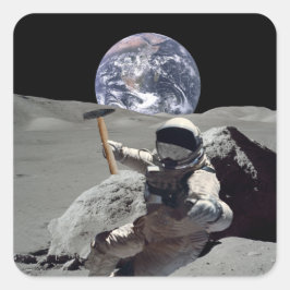 Min Måne Fyrkantigt Klistermärke