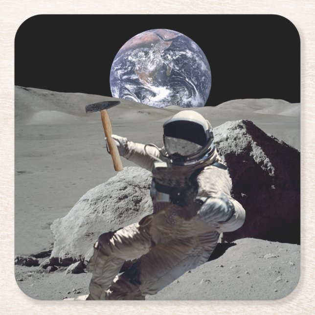 Min Måne Underlägg Papper Kvadrat (Framsidan)