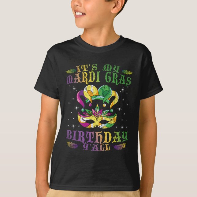Min Mardi Gras Birthday Yall Firande Gift M T Shirt (Framsida)