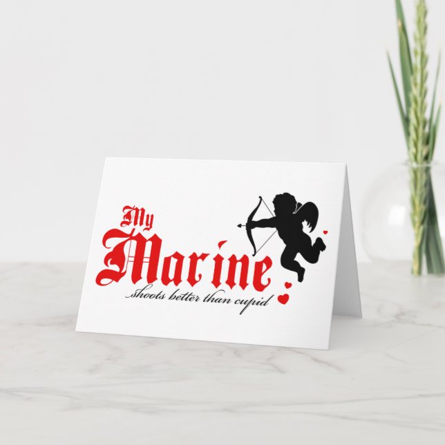 Min marin- forar förbättrar än Cupid Helgkort (Framsida)