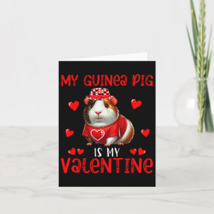 Min marsvin är min valentinshjärta matchande stång kort