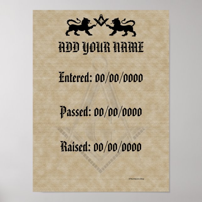 Min Masoniska historia Poster (Framsidan)