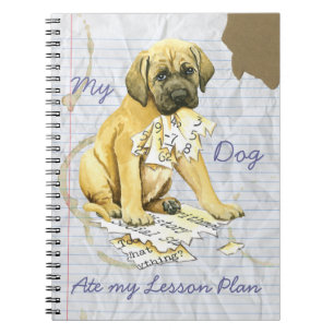 Min Mastiff Awards på min Lesson-plan Anteckningsbok Med Spiral