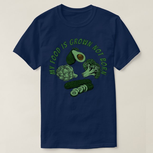 Min mat är inte född 1 t shirt (Design framsida)
