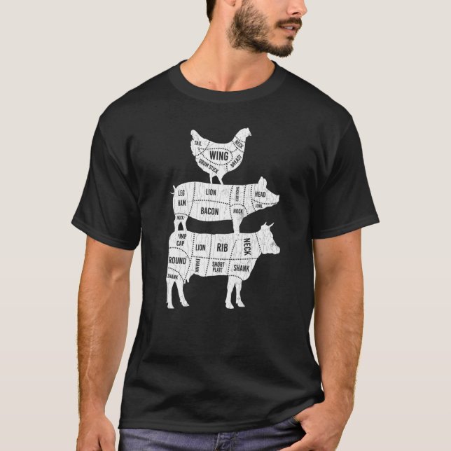 Min matpyramid  Söt ko Djur  Grafik T Shirt (Framsida)