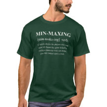 Min-Maxing Rolig RPG-definition med vit text