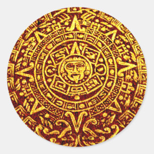 Min Mayan Calendar (Round Stickers) Runt Klistermärke