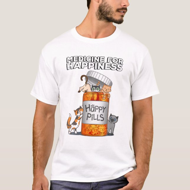 Min medicin för lycka som kallas t shirt (Framsida)