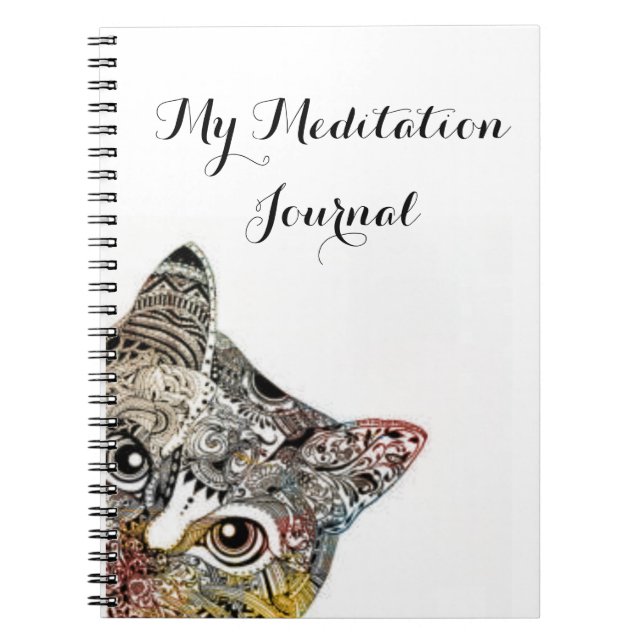 Min meditationjournal - kattdesignanteckningsbok anteckningsbok (Framsidan)