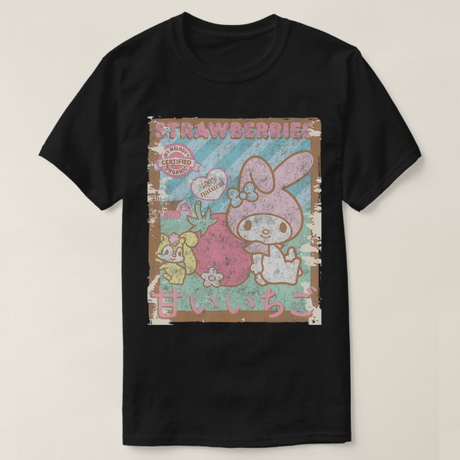 Min Melody Strawberry Picking Strawbär Farm T Shirt (Design framsida)