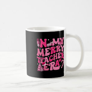 Min Merry Teacher Era Retro Groovy Teacher Christm Kaffemugg