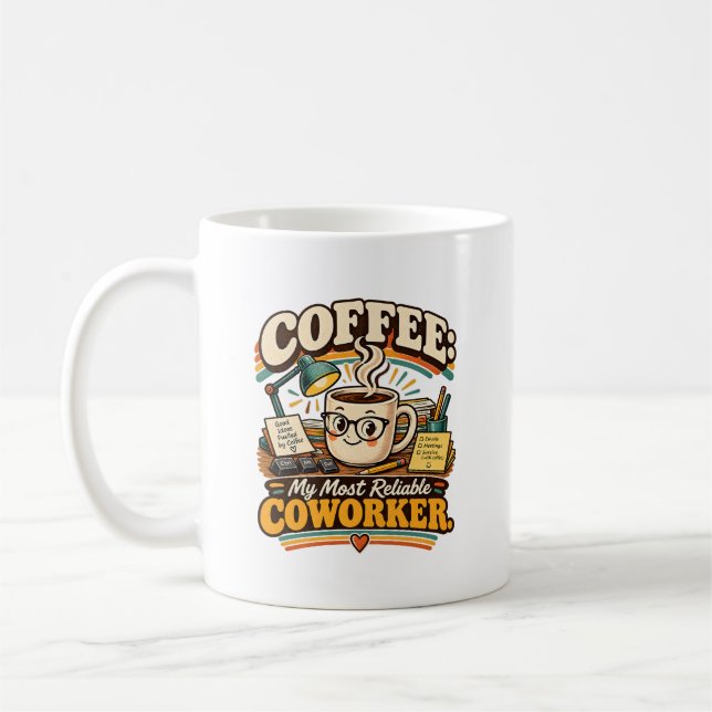 Min mest pålitliga kollega kaffemugg (Vänster)