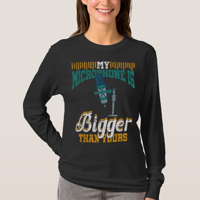 Min mikrofon är större än din poddsändning t shirt (Framsida)