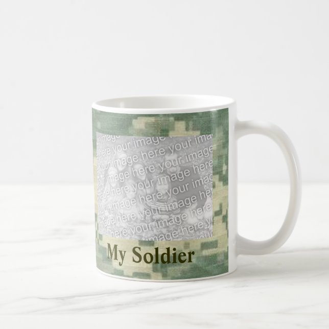 Min militär för soldatanpassningsbarpersonlig kaffemugg (Höger)