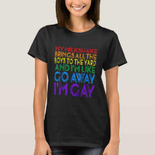 Min Milkshake föder alla boys-HBT-Flagga Rainbow T Shirt