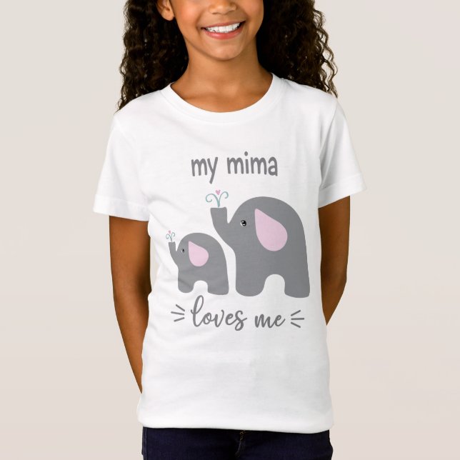 Min Mima Kärlek Me - Elephant Shirt för barn T Shirt (Framsida)