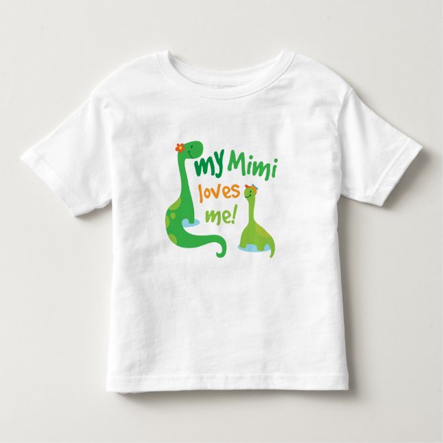 Min Mimi älskar mig dinosauren Tee Shirt (Framsida)