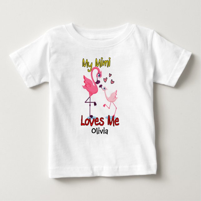 Min Mimi Kärlek Me Flamingo T Shirt (Framsida)