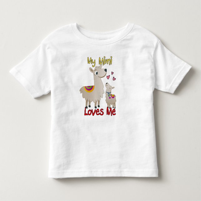 Min Mimi Kärlek Me Llama T Shirt (Framsida)