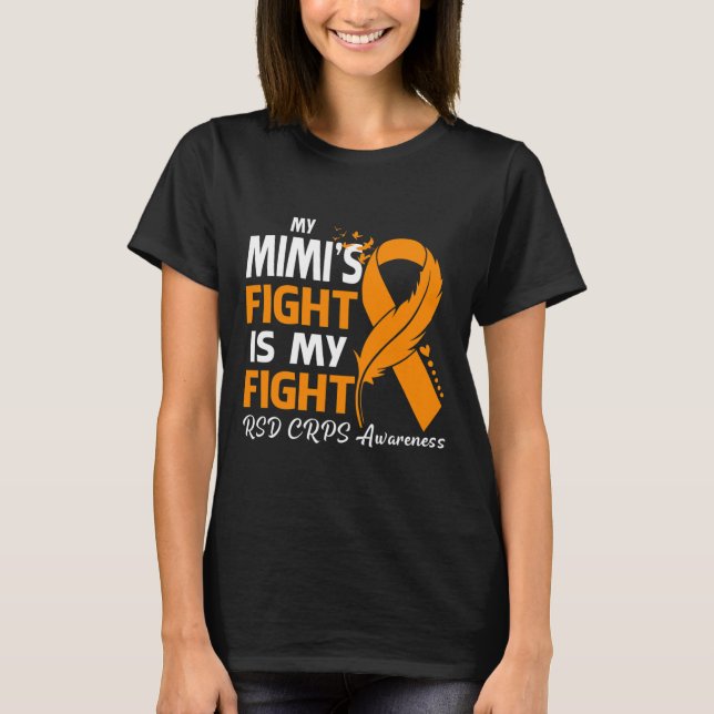 Min Mimis kamp är min fejd Crps Awareness Fea T Shirt (Framsida)