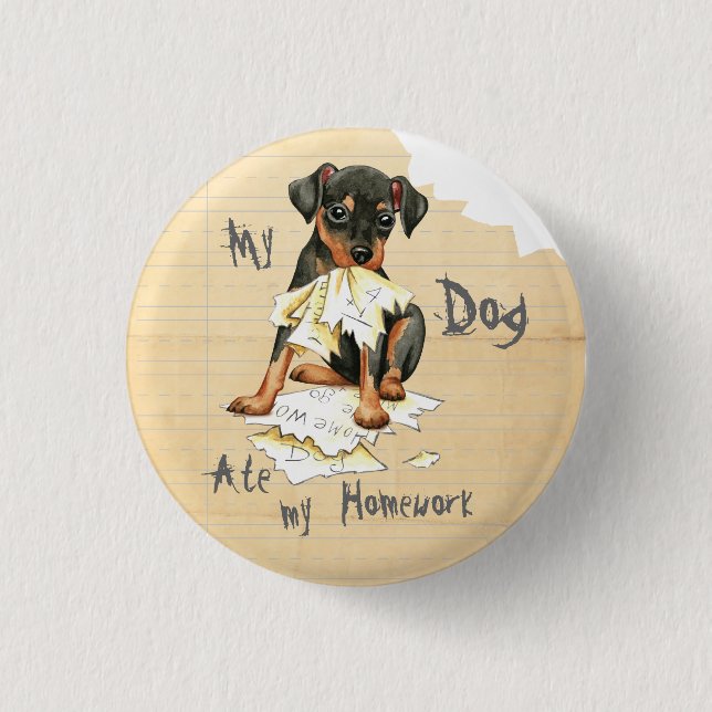 Min min min Pin Ate Min hemläxa Knapp (Framsida)