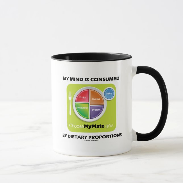 Min Mind konsumeras av Dietary proportionerar Mugg (Höger)