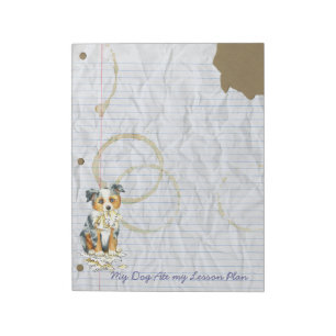 Min Mini American Shepherd Ate My Lesson Plan Anteckningsblock
