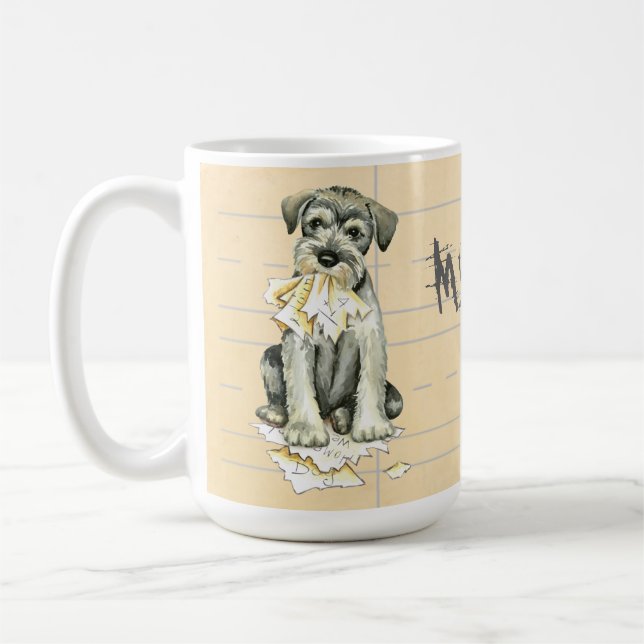 Min miniatyrSchnauzeråt min läxa Kaffemugg (Vänster)