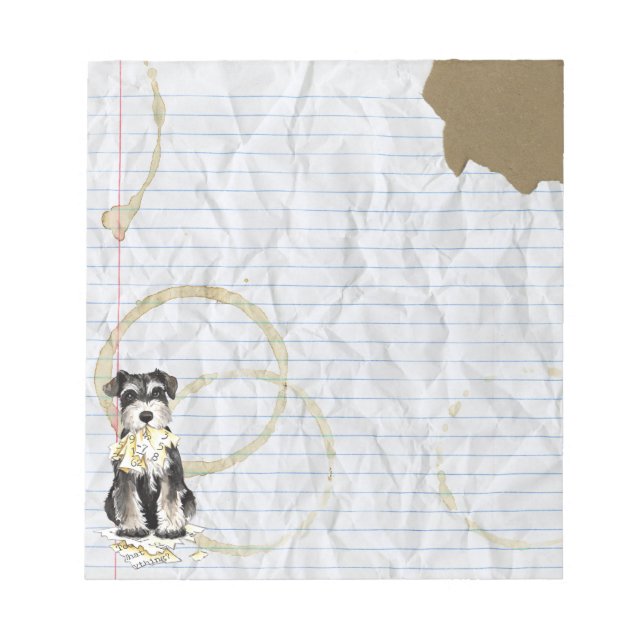 Min minister Schnauzer Ate My Lesson Plan Anteckningsblock (Framsida)