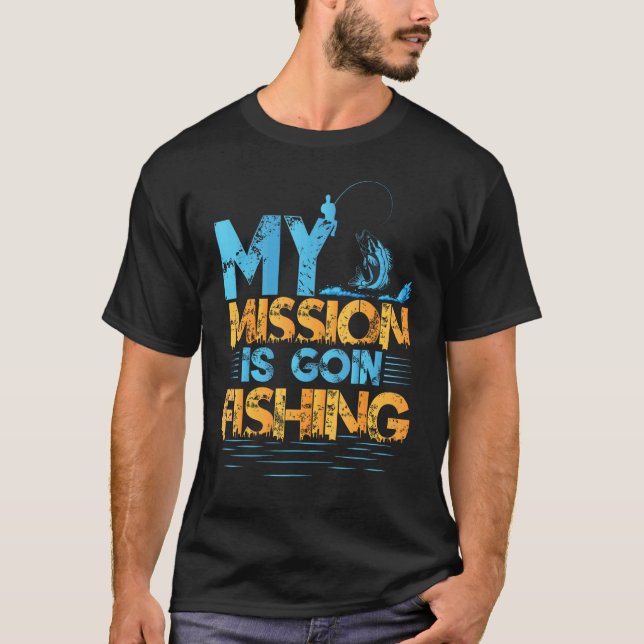 Min Mission Är Att Gå Och Fiska T Shirt (Framsida)