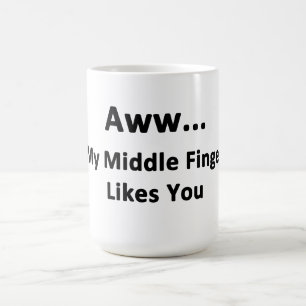Min Mittet Finger gillar dig. Kaffemugg