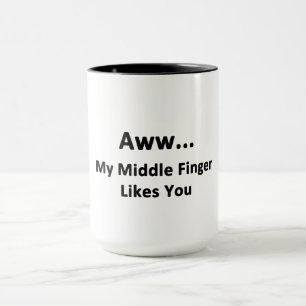 Min Mittet Finger gillar dig. Mugg