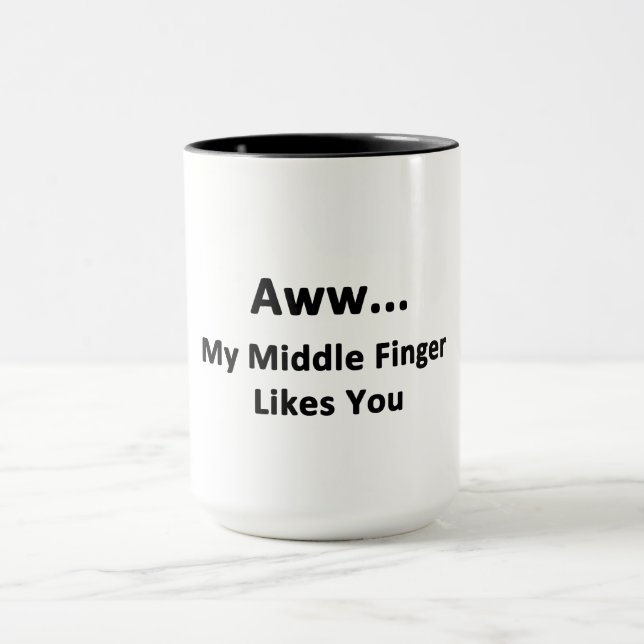 Min Mittet Finger gillar dig. Mugg (Center)