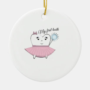 Min mjölktand julgransprydnad keramik