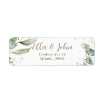 Min mjuka adressetikett elegant grön