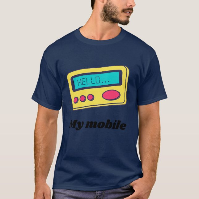Min mobil 90-tals stil t shirt (Framsida)
