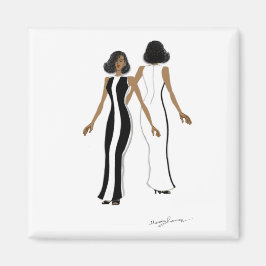 Min Mode Art Square Magnet