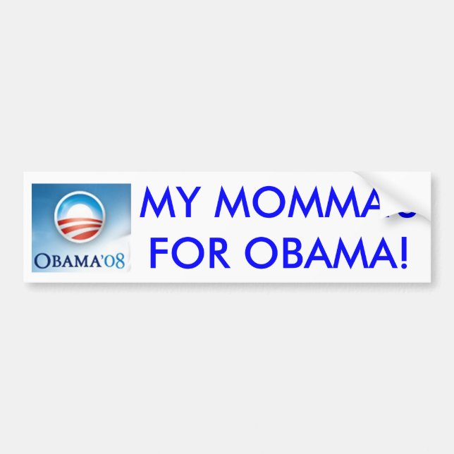 Min Mommas för Obama Bildekal (Framsidan)