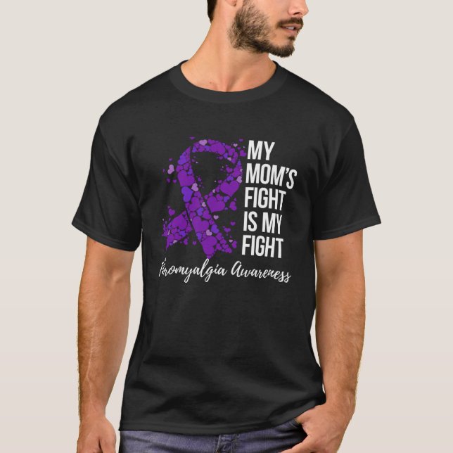 Min momu2019s-kamp är min fibromyalgi Awaren T Shirt (Framsida)