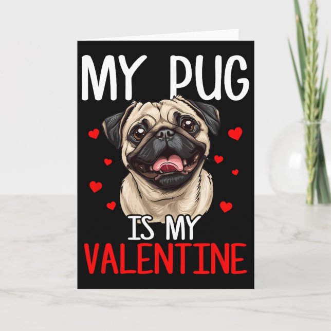 Min Mops Är Min Alla Hjärtans Dag Kort (Framsida)