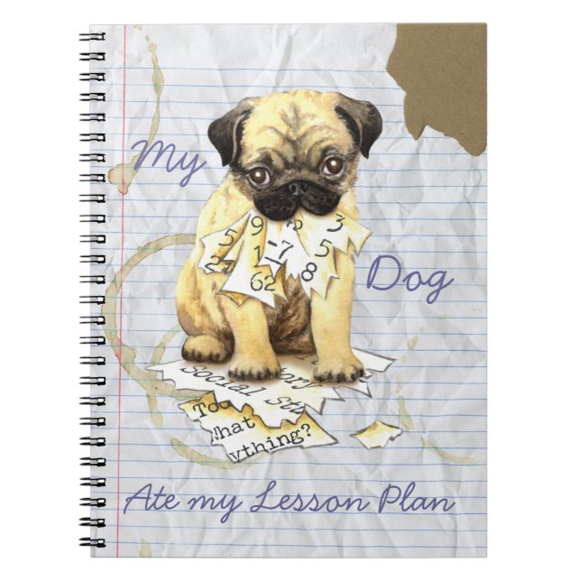 Min mops åt min kurs planerar anteckningsbok (Framsidan)
