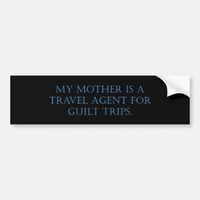 Min Mor är en resa Agent Bildekal (Framsidan)