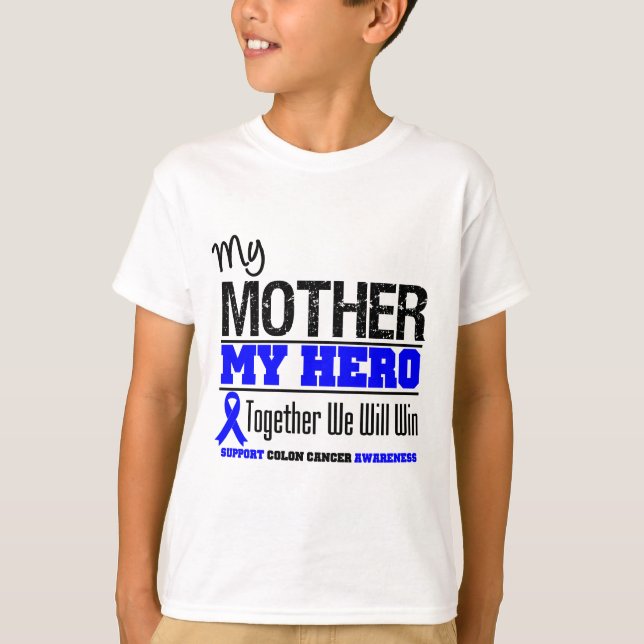Min Mor, min Hero Colon Cancer T-shirt (Framsida)