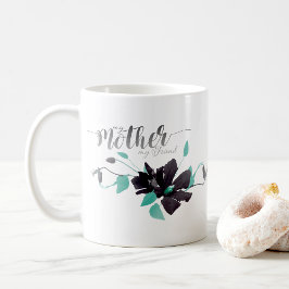 Min Mor min vän Clematis Teal Grått Kaffemugg